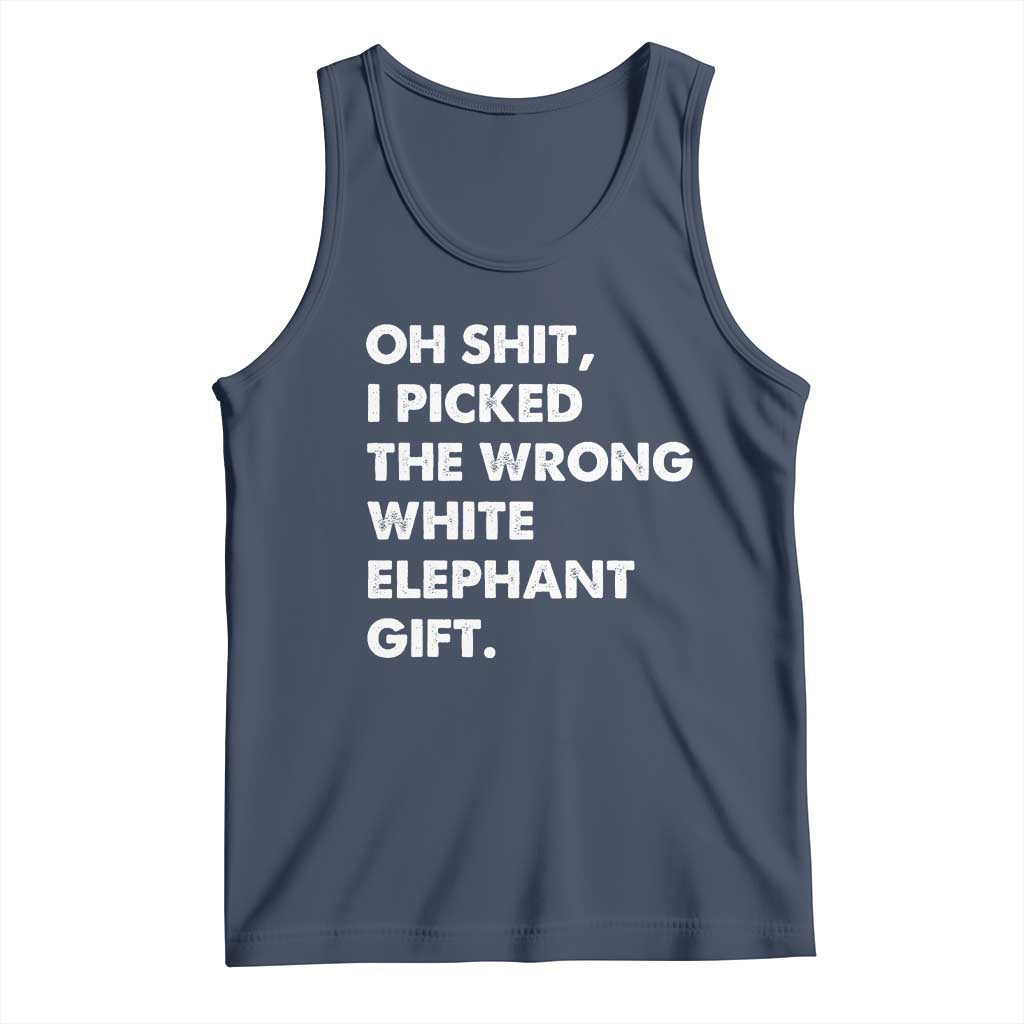 Oh Shit Funny White Elephant Gifts Tank Top - Wonder Print Shop