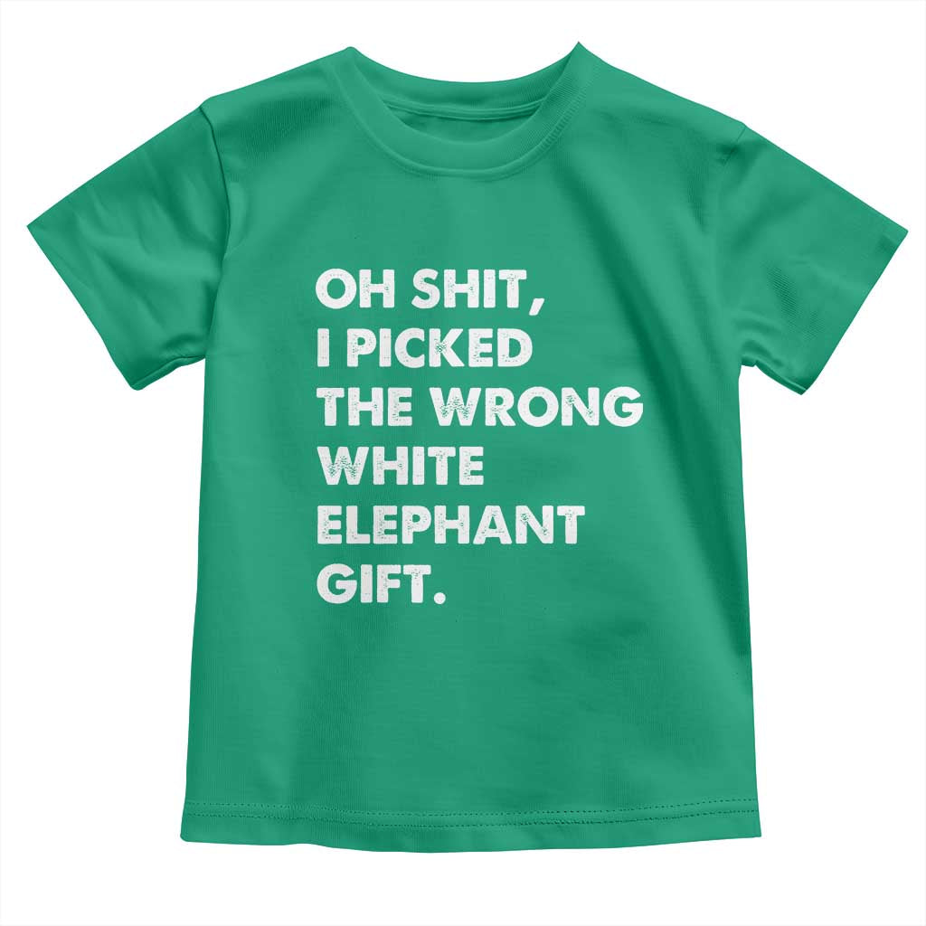 Oh Shit Funny White Elephant Gifts Toddler T Shirt - Wonder Print Shop