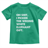 Oh Shit Funny White Elephant Gifts Toddler T Shirt - Wonder Print Shop