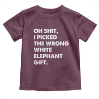 Oh Shit Funny White Elephant Gifts Toddler T Shirt - Wonder Print Shop
