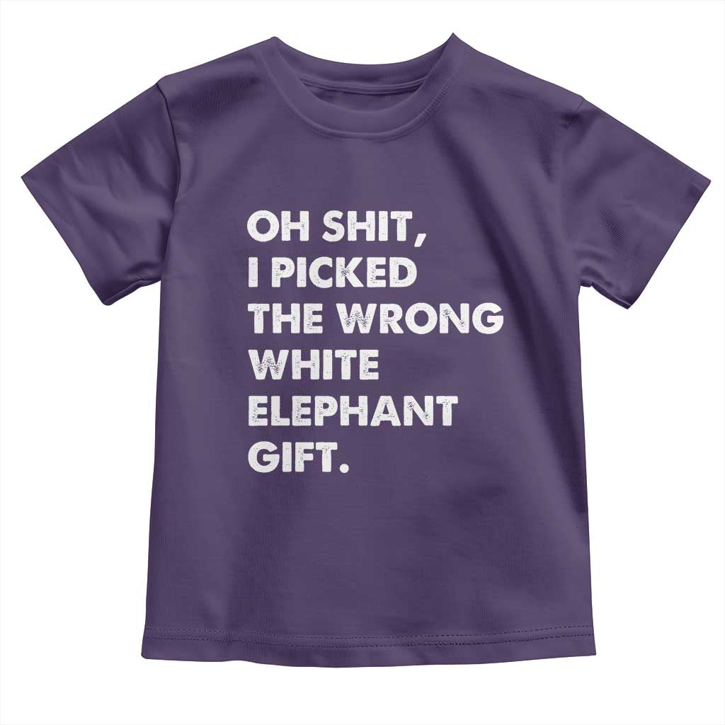 Oh Shit Funny White Elephant Gifts Toddler T Shirt - Wonder Print Shop