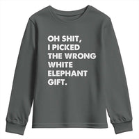 Oh Shit Funny White Elephant Gifts Youth Sweatshirt - Wonder Print Shop