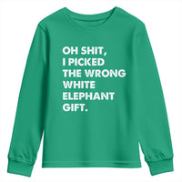 Oh Shit Funny White Elephant Gifts Youth Sweatshirt - Wonder Print Shop