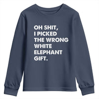 Oh Shit Funny White Elephant Gifts Youth Sweatshirt - Wonder Print Shop