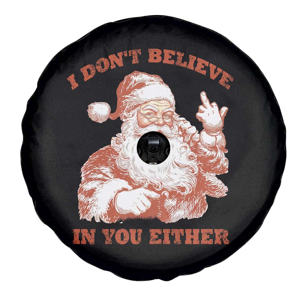 Retro Funny Santa Spare Tire Cover I Don't Believe In You Either 90s Christmas - Wonder Print Shop