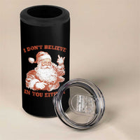 Retro Funny Santa 4 in 1 Can Cooler Tumbler I Don't Believe In You Either 90s Christmas - Wonder Print Shop