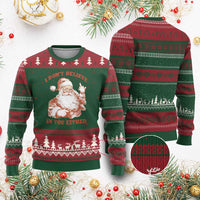 Retro Funny Santa Ugly Christmas Sweater I Don't Believe In You Either 90s Xmas - Wonder Print Shop