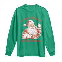 Retro Funny Santa Long Sleeve Shirt I Don't Believe In You Either 90s Christmas - Wonder Print Shop