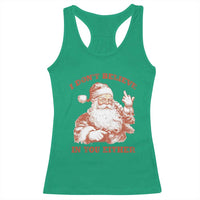 Retro Funny Santa Racerback Tank Top I Don't Believe In You Either 90s Christmas - Wonder Print Shop