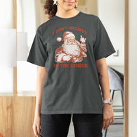 Retro Funny Santa T Shirt For Women I Don't Believe In You Either 90s Christmas - Wonder Print Shop