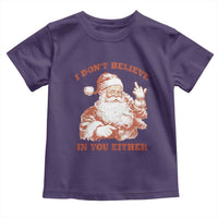 Retro Funny Santa Toddler T Shirt I Don't Believe In You Either 90s Christmas - Wonder Print Shop