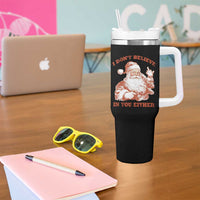 Retro Funny Santa Tumbler With Handle I Don't Believe In You Either 90s Christmas - Wonder Print Shop