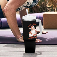 Retro Funny Santa Tumbler With Handle I Don't Believe In You Either 90s Christmas - Wonder Print Shop