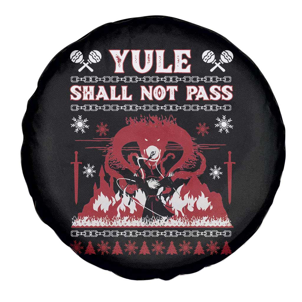Christmas Yule Shall Not Pass Spare Tire Cover Fantasy Movie Ugly Xmas - Wonder Print Shop