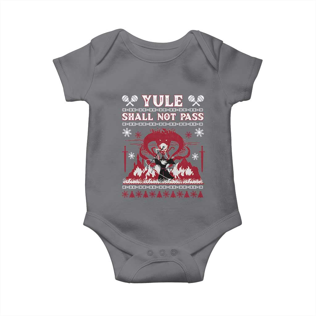 Christmas Yule Shall Not Pass Baby Onesie Fantasy Movie Ugly Xmas - Wonder Print Shop