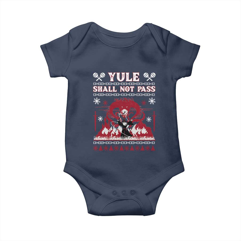 Christmas Yule Shall Not Pass Baby Onesie Fantasy Movie Ugly Xmas - Wonder Print Shop