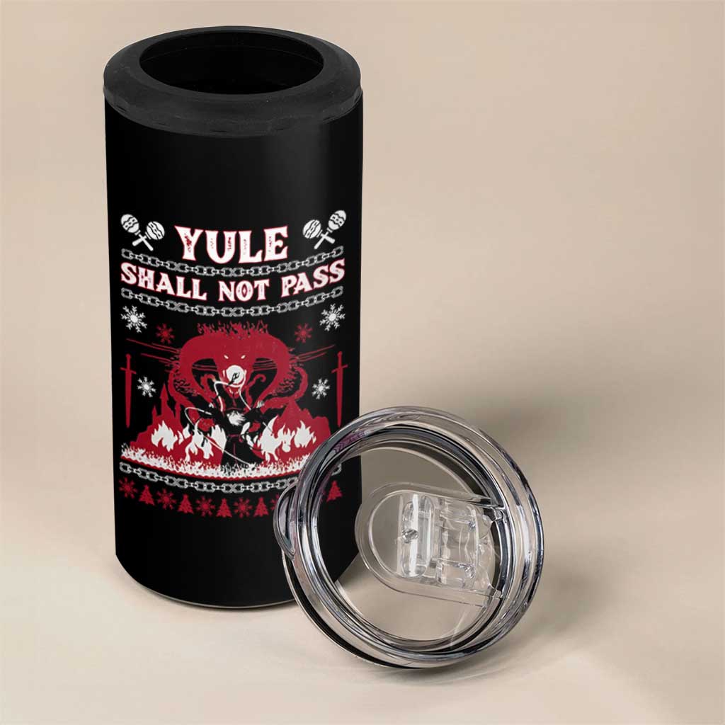 Christmas Yule Shall Not Pass 4 in 1 Can Cooler Tumbler Fantasy Movie Ugly Xmas - Wonder Print Shop
