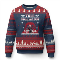 Xmas Yule Shall Not Pass Ugly Christmas Sweater Fantasy Movie Ugly Xmas - Wonder Print Shop
