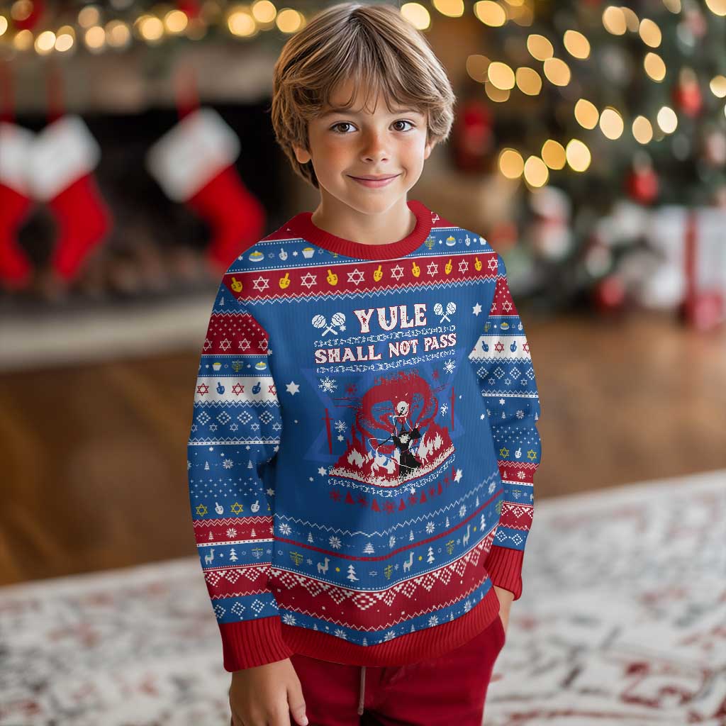 Christmas Yule Shall Not Pass Hanukkah Ugly Sweater Fantasy Movie Ugly Xmas - Wonder Print Shop