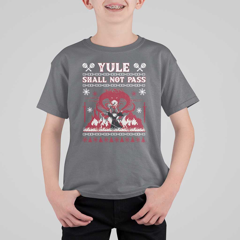 Christmas Yule Shall Not Pass T Shirt For Kid Fantasy Movie Ugly Xmas - Wonder Print Shop