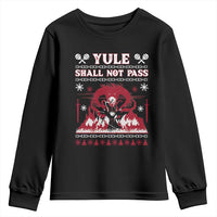 Christmas Yule Shall Not Pass Youth Sweatshirt Fantasy Movie Ugly Xmas - Wonder Print Shop