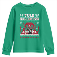 Christmas Yule Shall Not Pass Youth Sweatshirt Fantasy Movie Ugly Xmas - Wonder Print Shop