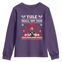 Christmas Yule Shall Not Pass Youth Sweatshirt Fantasy Movie Ugly Xmas - Wonder Print Shop
