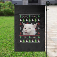 Woman Yelling At A Cat Ugly Christmas Garden Flag Funny Cat Meme Matching Couple Christmas Pajama - Wonder Print Shop
