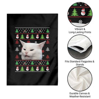 Woman Yelling At A Cat Ugly Christmas Garden Flag Funny Cat Meme Matching Couple Christmas Pajama - Wonder Print Shop
