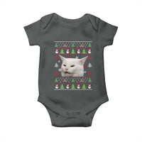 Woman Yelling At A Cat Ugly Christmas Baby Onesie Funny Cat Meme Matching Couple Christmas Pajama - Wonder Print Shop