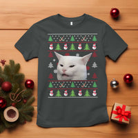 Woman Yelling At A Cat Ugly Christmas T Shirt Funny Cat Meme Matching Couple Christmas Pajama - Wonder Print Shop