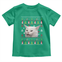 Woman Yelling At A Cat Ugly Christmas Toddler T Shirt Funny Cat Meme Matching Couple Christmas Pajama - Wonder Print Shop