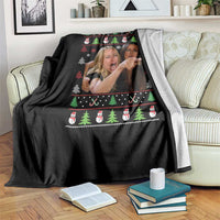 Woman Yelling At A Cat Ugly Christmas Throw Blanket Funny Meme Matching Couple Christmas Pajama - Wonder Print Shop
