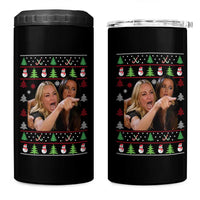 Woman Yelling At A Cat Ugly Christmas 4 in 1 Can Cooler Tumbler Funny Meme Matching Couple Christmas Pajama - Wonder Print Shop