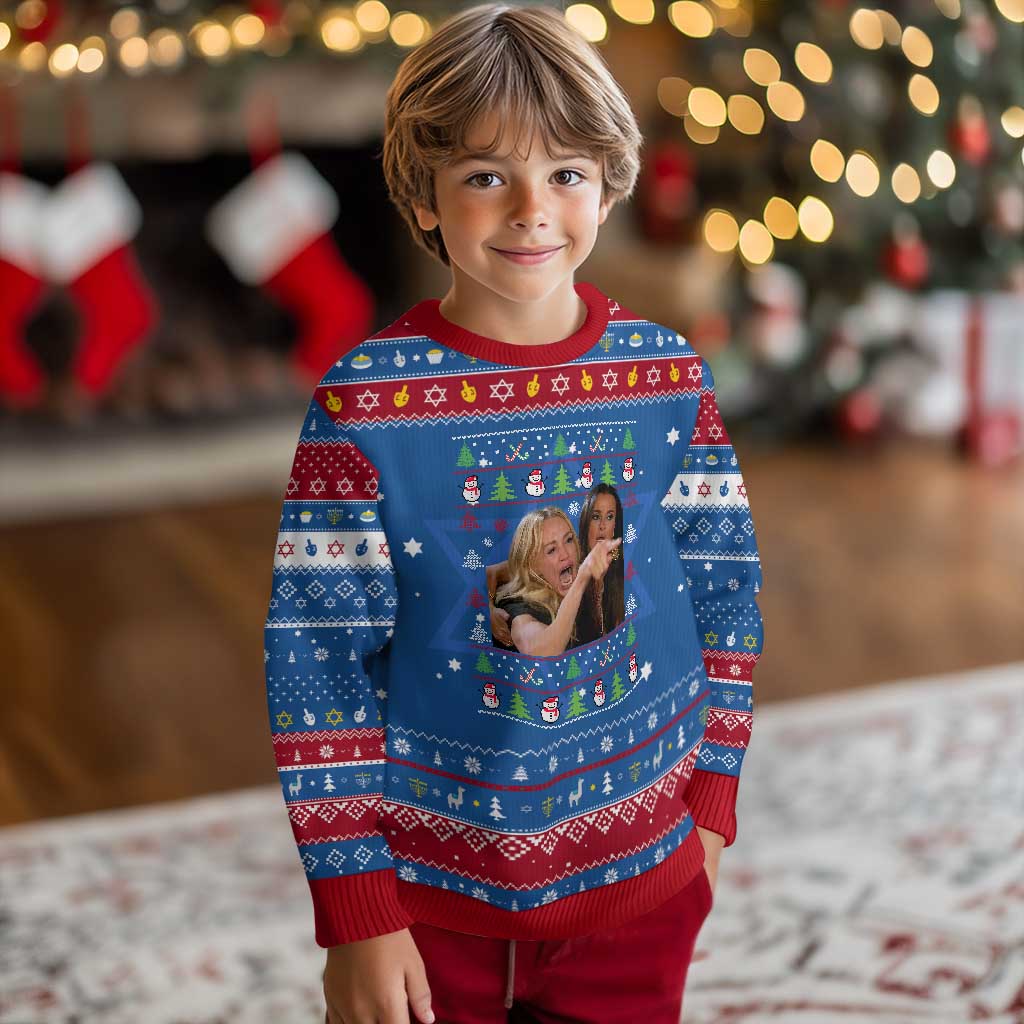 Woman Yelling At A Cat Ugly Christmas Hanukkah Ugly Sweater Funny Meme Matching Couple Christmas Pajama - Wonder Print Shop
