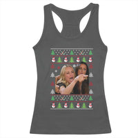 Woman Yelling At A Cat Ugly Christmas Racerback Tank Top Funny Meme Matching Couple Christmas Pajama - Wonder Print Shop