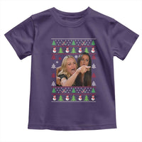 Woman Yelling At A Cat Ugly Christmas Toddler T Shirt Funny Meme Matching Couple Christmas Pajama - Wonder Print Shop