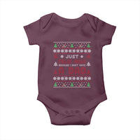 Just Feliz Navi Because I Dont Have A Dad Ugly Christmas Baby Onesie - Wonder Print Shop