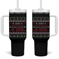 Just Feliz Navi Because I Dont Have A Dad Ugly Christmas Tumbler With Handle - Wonder Print Shop