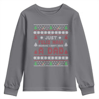 Just Feliz Navi Because I Dont Have A Dad Ugly Christmas Youth Sweatshirt - Wonder Print Shop