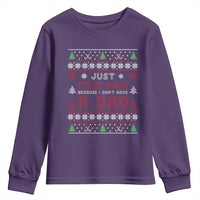 Just Feliz Navi Because I Dont Have A Dad Ugly Christmas Youth Sweatshirt - Wonder Print Shop
