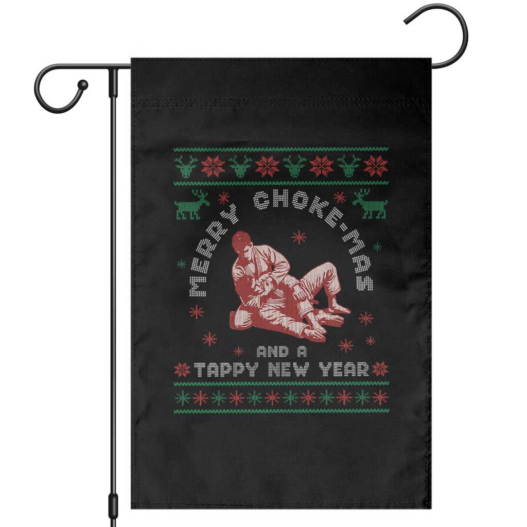 Funny Jiu Jitsu Christmas Garden Flag Holiday Martial Arts BJJ Lover Ugly Xmas - Wonder Print Shop