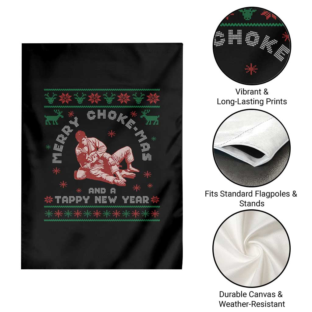 Funny Jiu Jitsu Christmas Garden Flag Holiday Martial Arts BJJ Lover Ugly Xmas - Wonder Print Shop