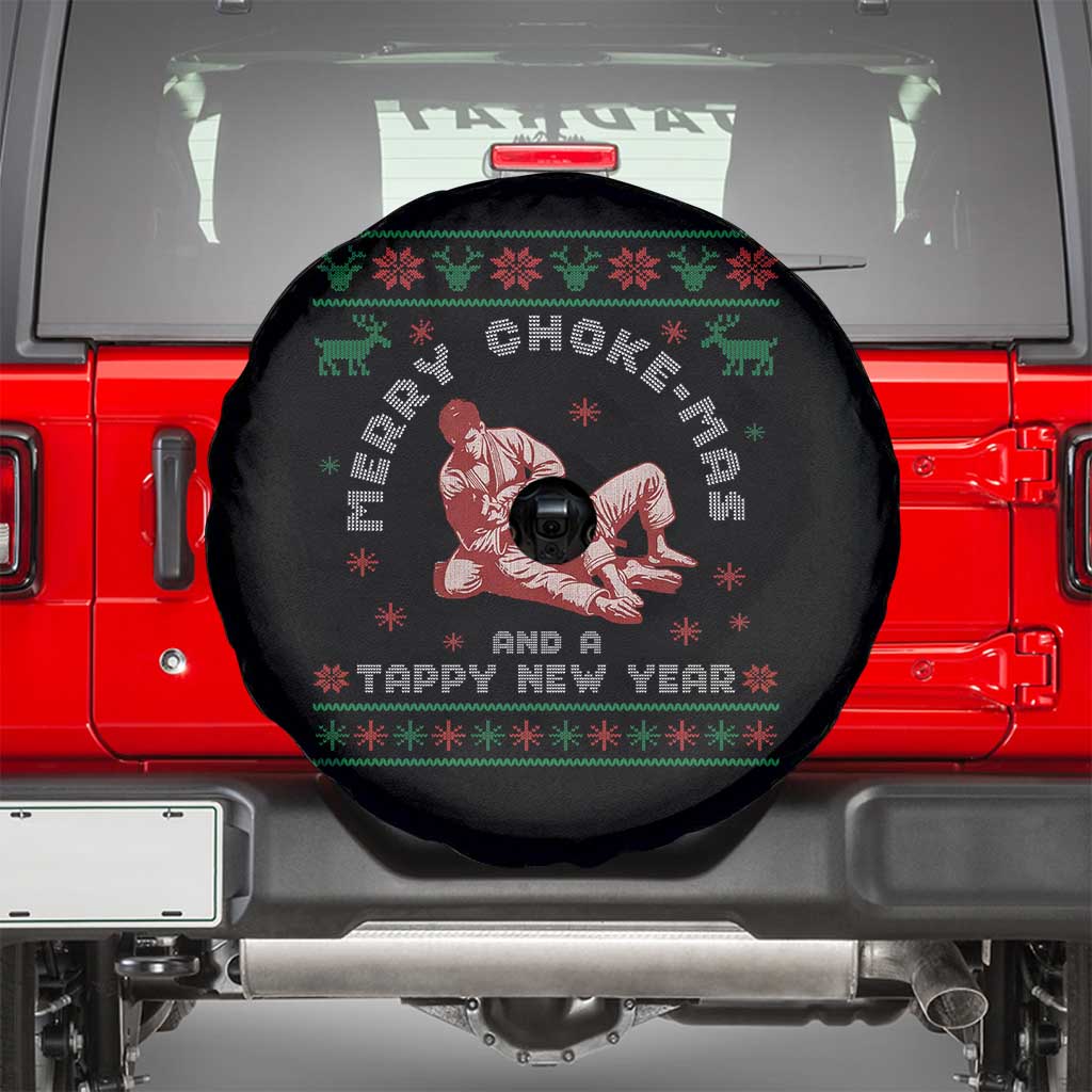 Funny Jiu Jitsu Christmas Spare Tire Cover Holiday Martial Arts BJJ Lover Ugly Xmas - Wonder Print Shop