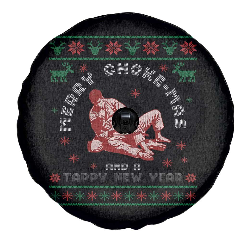 Funny Jiu Jitsu Christmas Spare Tire Cover Holiday Martial Arts BJJ Lover Ugly Xmas - Wonder Print Shop