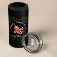 Funny Jiu Jitsu Christmas 4 in 1 Can Cooler Tumbler Holiday Martial Arts BJJ Lover Ugly Xmas - Wonder Print Shop