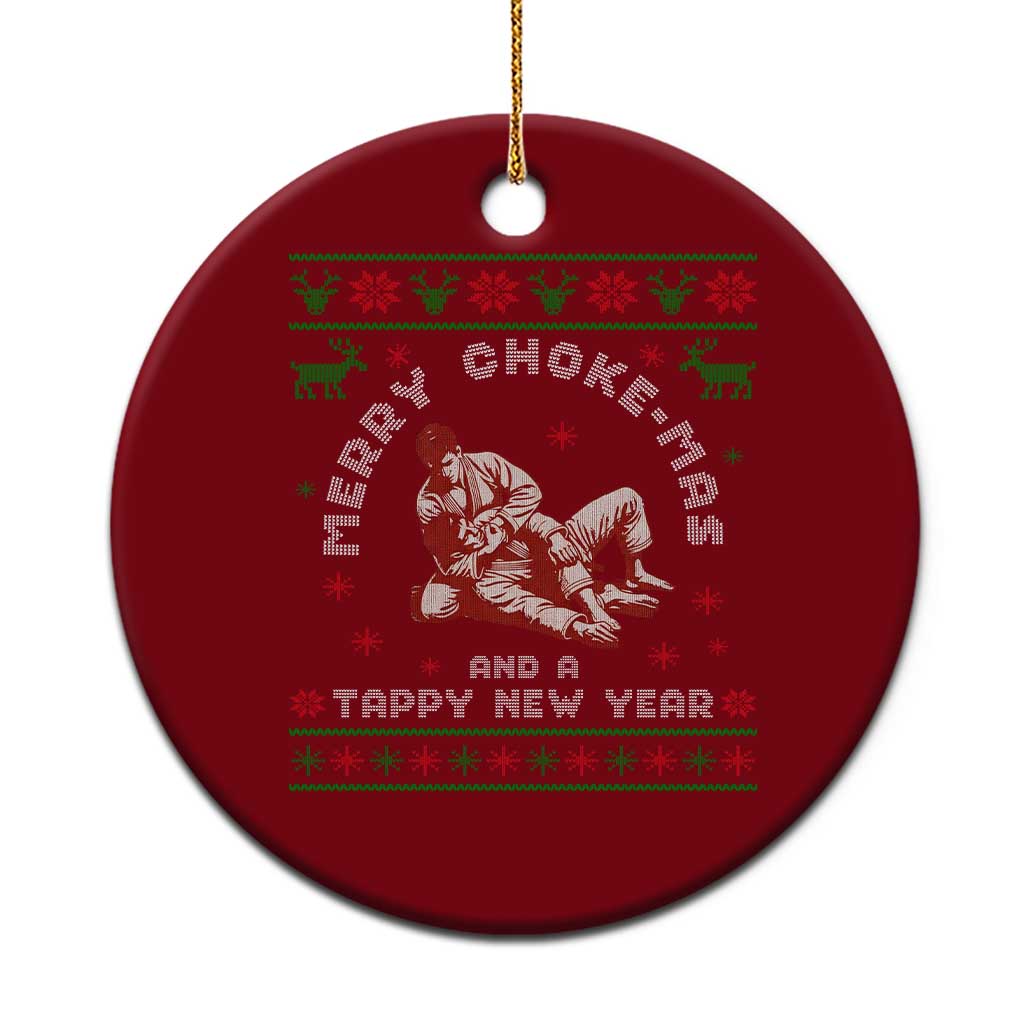 Funny Jiu Jitsu Christmas Ceramic Ornament Holiday Martial Arts BJJ Lover Ugly Xmas - Wonder Print Shop