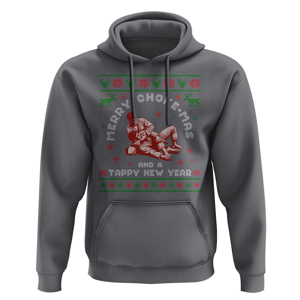 Funny Jiu Jitsu Christmas Hoodie Holiday Martial Arts BJJ Lover Ugly Xmas - Wonder Print Shop