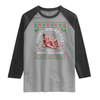 Funny Jiu Jitsu Christmas Raglan Shirt Holiday Martial Arts BJJ Lover Ugly Xmas - Wonder Print Shop