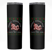 Funny Jiu Jitsu Christmas Skinny Tumbler Holiday Martial Arts BJJ Lover Ugly Xmas - Wonder Print Shop